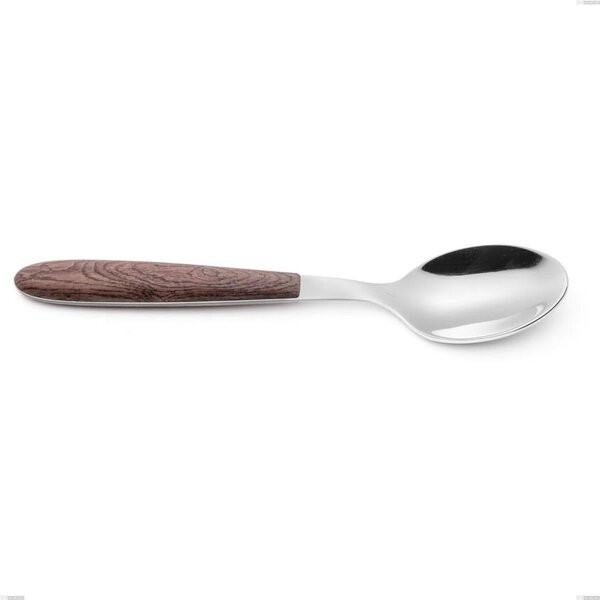 True Walnut Coffee Spoon, 18.0 Nickel Free Steel, PBT Sublimated Polished Steel Handle, Length 140 mm Name: Vero Noce