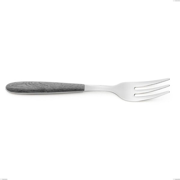 Dessert Fork Vero Olmo Grigio, 18.0 Nickel Free Steel, Sublimated PBT Handle Polished Steel, Length 150 mm