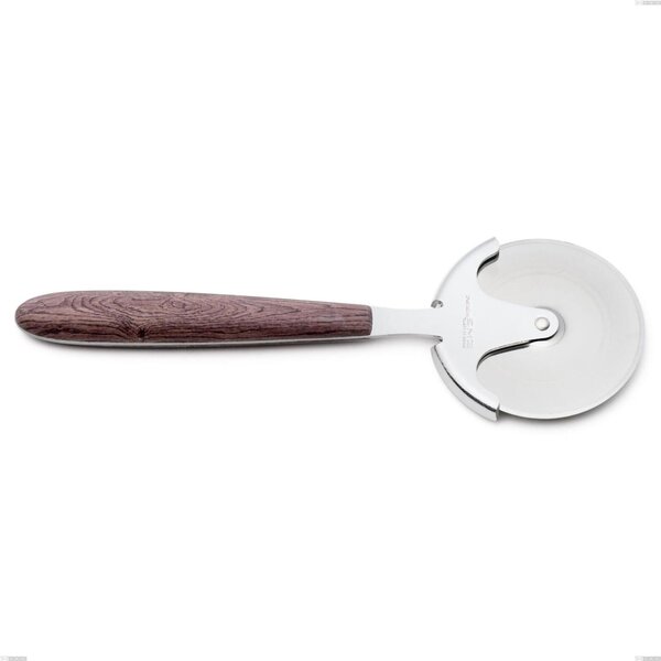 Walnut Pizza Cutter, 18.0 Nickel Free Steel, Sublimated PBT Handle with Polished Steel, Length 200 mm Name: Vero Noce