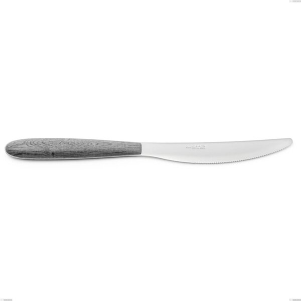 True Elm Grey Table Knife, 18.0 Nickel Free Steel, PBT Sublimated Polished Steel Handle, Length 220 mm Name: Vero Olmo Grigio