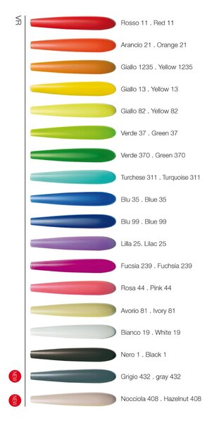 VERO EME 4 Piece Cutlery Set in 18.C Steel with Coloured ABS Handles