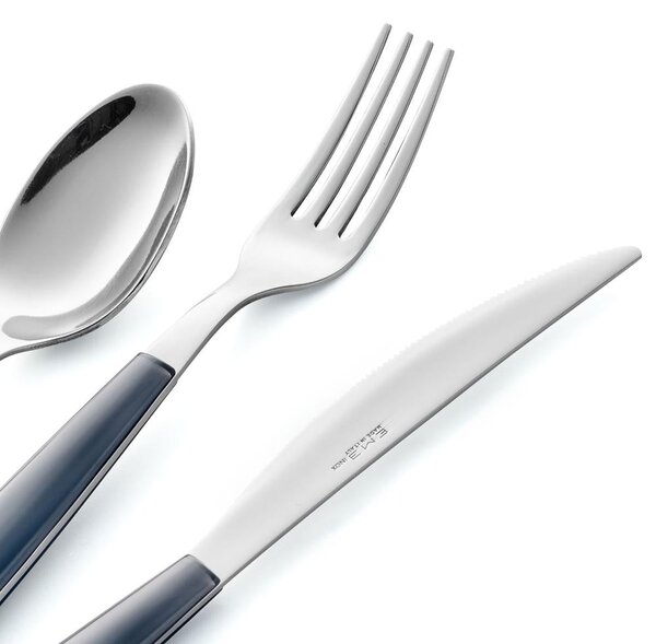 VERO 4-Piece Cutlery Set in 18.C Steel with Coloured ABS Handles