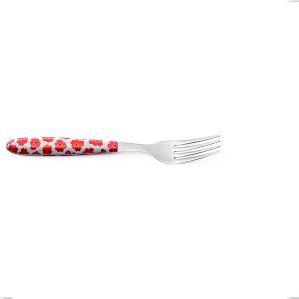 Vero poppy table fork, 18.0 nickel-free steel, PBT sublimated polished steel handle, length 205 mm