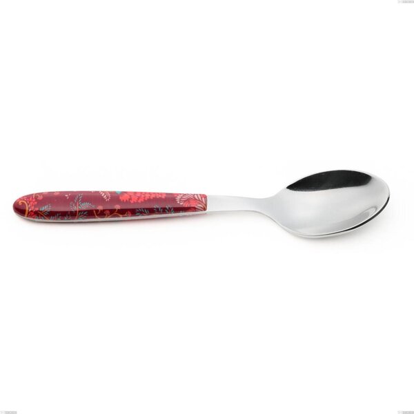 Vero Samarcanda Coffee Spoon, 18.0 Nickel-Free Stainless Steel, PBT Sublimated Polished Steel Handle, Length 140 mm