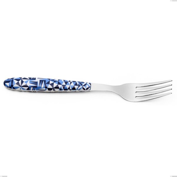Vero Triangle dining table fork, 18.0 nickel-free stainless steel, PBT handle with polished steel sublimation, length 190 mm