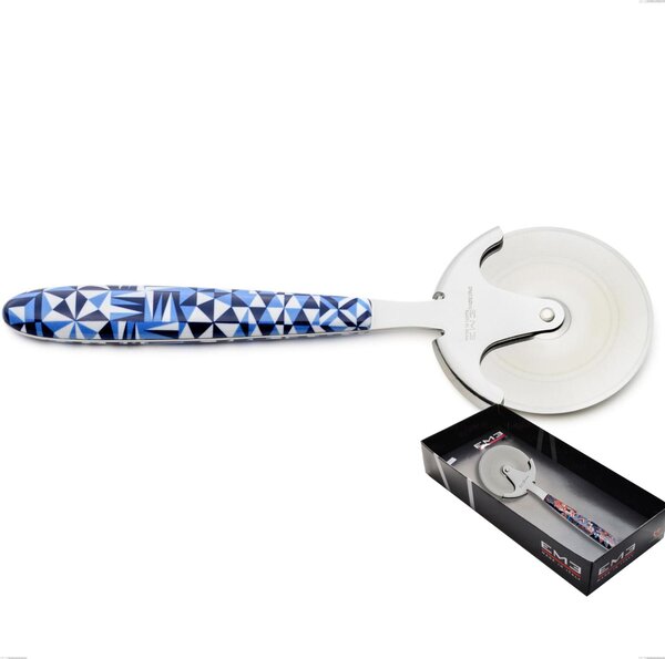 Vero Triangle Pizza Cutter Showcase Packaging, 18.0 Nickel-Free Steel, PBT Handle with Polished Steel Sublimation