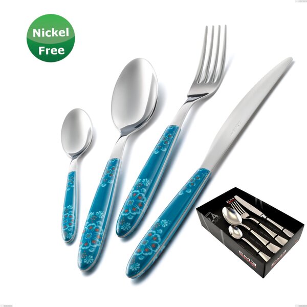 Vero Trinacria Verde 31 24-piece cutlery set in display case, stainless steel 18/0