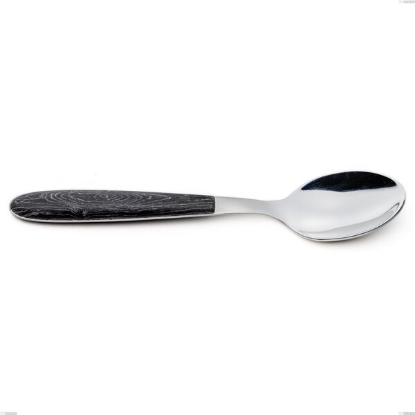 True Wenge Table Spoon, 18.0 Nickel-Free Stainless Steel, PBT Handle with Sublimated Polished Steel, Length 190 mm, Name: Vero Wenge