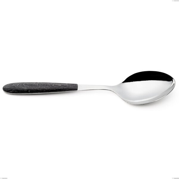 Real Wenge Serving Spoon, 18.0 Nickel-Free Stainless Steel, PBT Handled with Polished Steel, Length 250 mm Vero Wenge