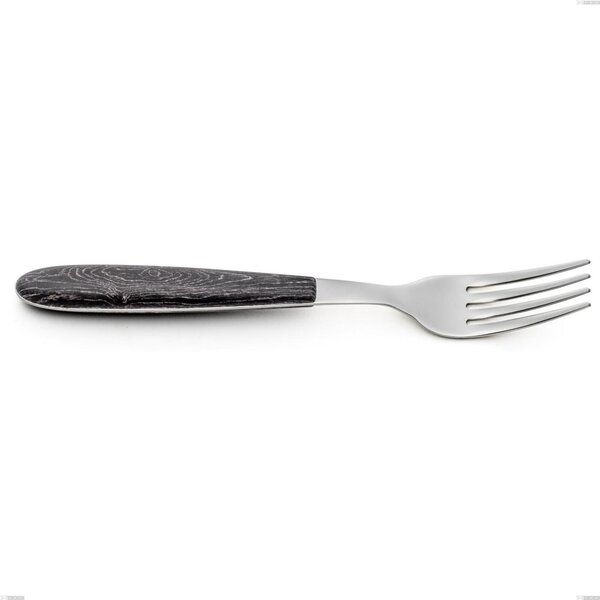 Vero Wenge Table Fork, 18.0 Nickel Free Steel, Sublimated PBT Handle with Polished Steel, Length 190 mm