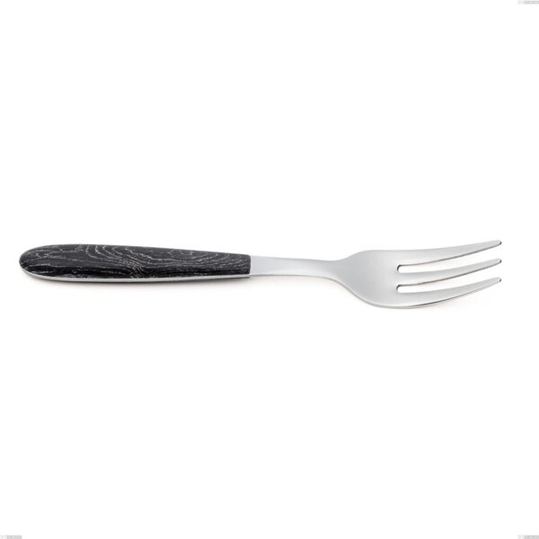 Vero Wenge Dessert Fork, Nickel Free 18.0 Steel, Sublimated PBT Handle with Polished Steel, Length 150 mm