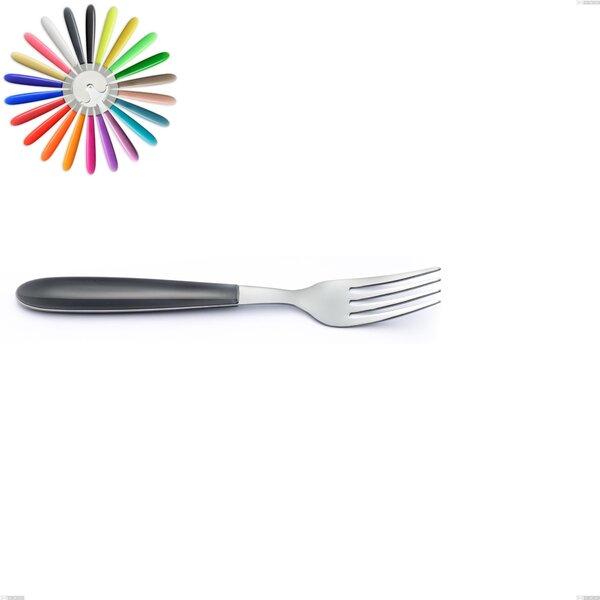 VERO Table Fork in 18.C AISI430 Stainless Steel with Dishwasher Safe Nylon Handle