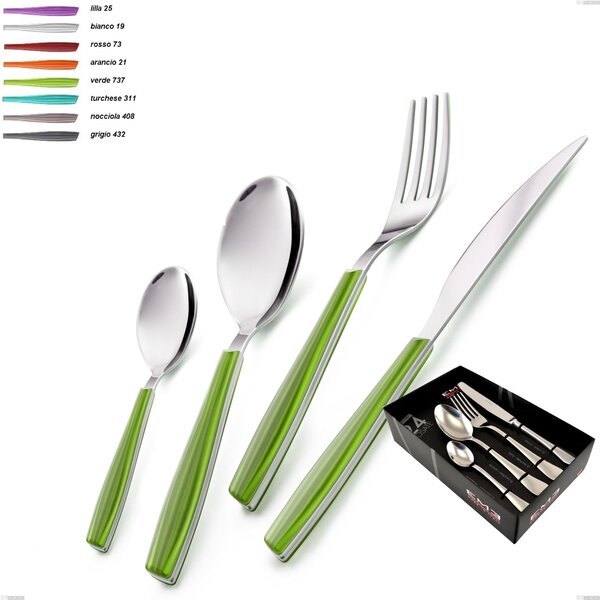 Wave 24-piece Cutlery Set in Display Case, 18/C (AISI430), 2 mm Thickness