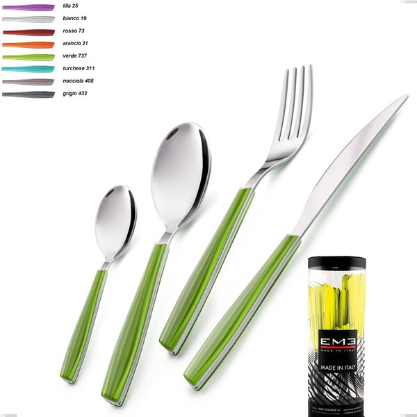Wave Cutlery Set 24 Pieces Cylinder, 18/C (AISI430), 2 mm Thickness