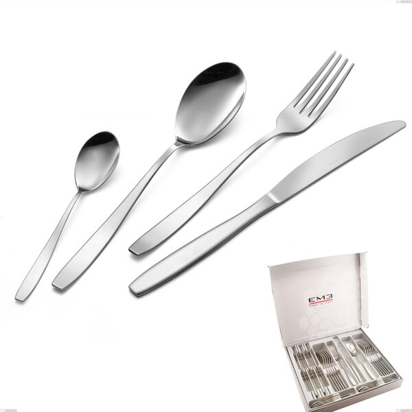 Wind 24 Piece Cutlery Set in Case, 18/0 Steel Nickel Free, 2 mm Thickness