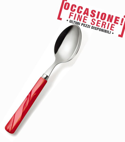 Table Spoon PERLA ROSSO 18.10 (AISI 304) with Beaded Handle Dishwasher Safe Red Pearl Rosso