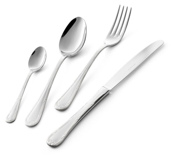 Luigi XVI 24 Piece Cutlery Set in Space-Saving Packaging, Stainless Steel 18.10 (AISI304), 3.00 mm Thickness