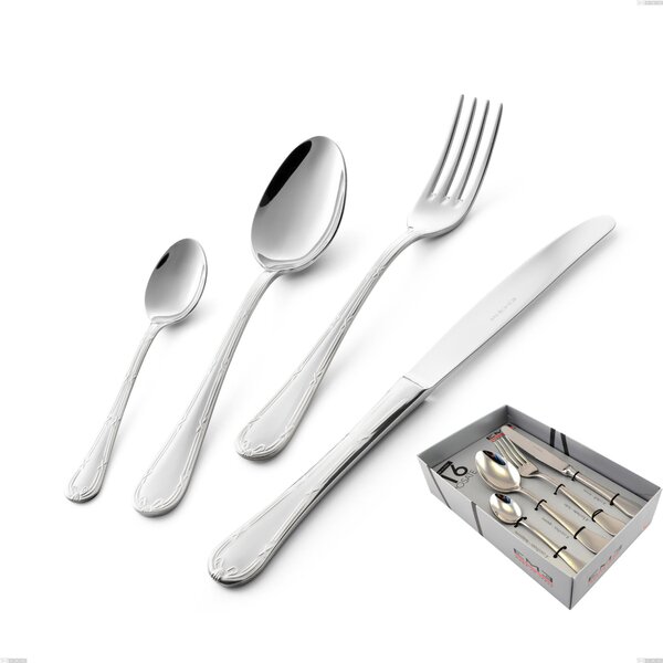 Luigi XVI 16-Piece Cutlery Set in Display Case, Stainless Steel 18.10 (AISI304), 3.00 mm Thickness