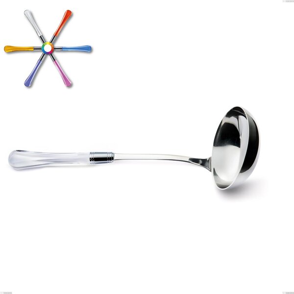 Sapphire Ladle, (18.10 aisi304 stainless steel), methacrylate handle named Zaffiro