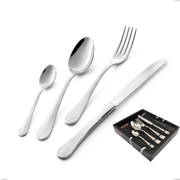 Luigi XVI Cutlery Set 24 Pieces in Display Case, Stainless Steel 18.10 (AISI304), Thickness 3.00 mm