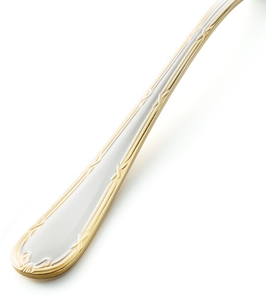 LUIGI XVI ORO Table Fork in 18.10 AISI304 Stainless Steel 3 mm, Length 205 mm, Steel Handle, Dishwasher Safe
