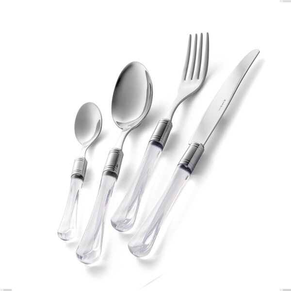 Sapphire Serving Spoon, (Stainless Steel 18.10 AISI 304), Methacrylate Handle: Zaffiro