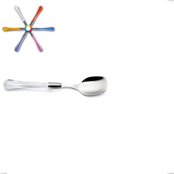 Sapphire Ice Cream Spoon, (18.10 AISI304 Stainless Steel), Methacrylate Handle: Zaffiro Cutlery for Ice Cream