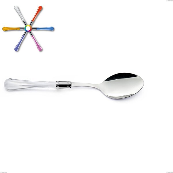 Sapphire Serving Spoon, (Stainless Steel 18.10 AISI 304), Methacrylate Handle: Zaffiro