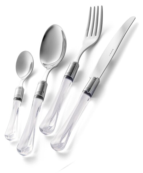 Sapphire Favour Box 6 Coffee Spoons, (Stainless Steel 18.10 aisi304), Methacrylate Handle: Sapphire Cutlery Set 6 Pieces