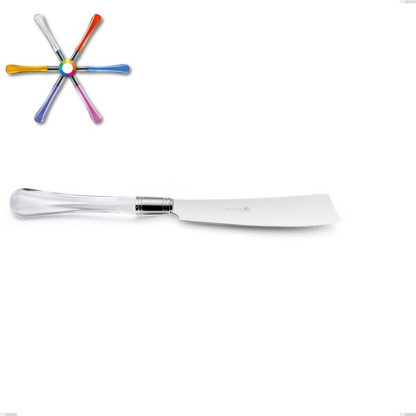 Sapphire Cake Knife, (Steel 18.10 AISI304), Methacrylate Handle: Zaffiro Cutlery