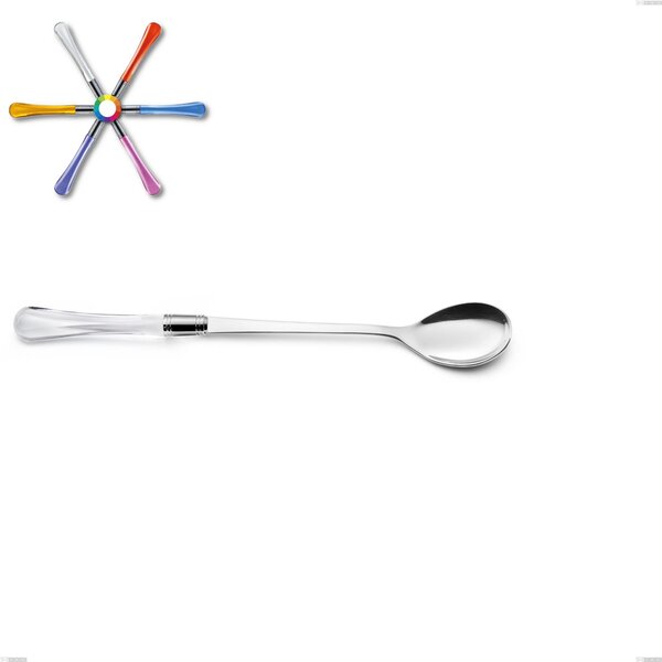 Sapphire Drink Spoon, (18.10 aisi304 Stainless Steel), Methacrylate Handle: Zaffiro Cutlery