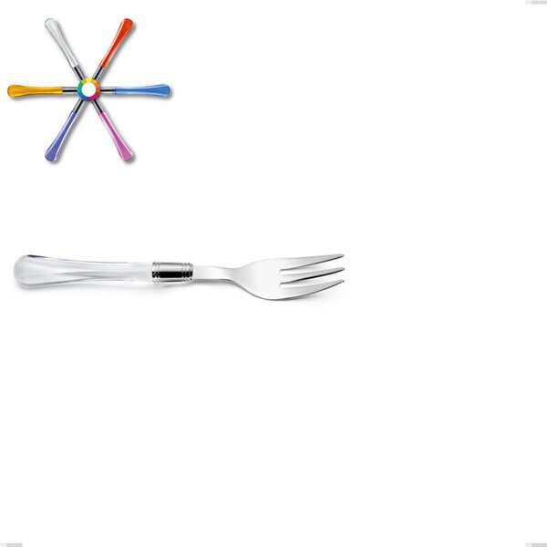 Sapphire Dessert Fork, (Stainless Steel 18.10 AISI 304), Methacrylate Handle: Zaffiro