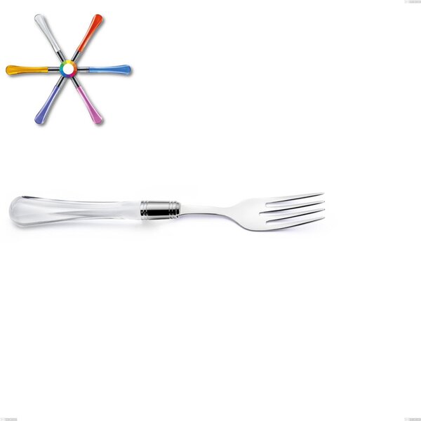 Sapphire Fish Fork, (18.10 AISI 304 Stainless Steel), Methacrylate Handle: Zaffiro Cutlery