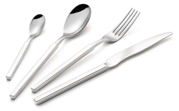 Set of 6 Zeus Inox Moka Spoons in Display Box, Polished Forged Stainless Steel 18/10 (AISI 304)
