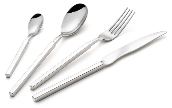 ZEUS 24 Piece Cutlery Set for 6 Table Settings Stainless Steel 18.10 AISI304 Polished Forged in Showcase Packaging, name: zeus inox