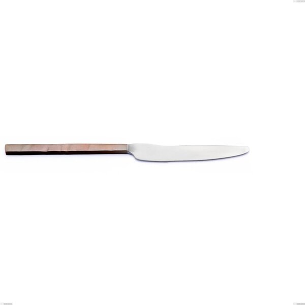 Zeus Fire Table Knife, Forged 18/10 Steel (AISI 304), Length 238 mm with Burnished Hammered Handle