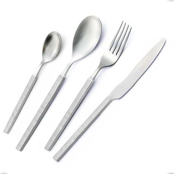Zeus ICE Table Fork, 18/10 Hammered Sandblasted Forged Stainless Steel, 4 mm Thickness, 214 mm Length