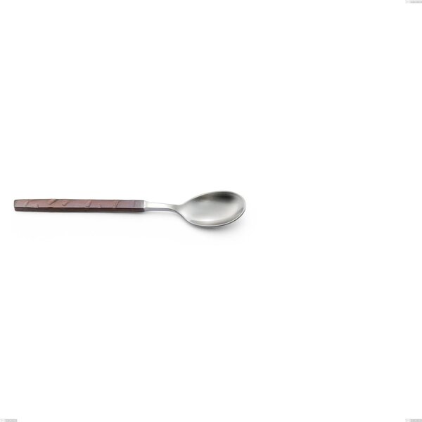 Zeus Fire Coffee Spoon, Forged 18/10 Stainless Steel (AISI 304) - Length 140 mm, Burnished Hammered Handle