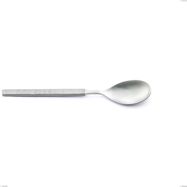 Zeus ICE Table Spoon, 18/10 Hammered Sandblasted Forged Stainless Steel, 4 mm Thickness, 212 mm Length, Forged