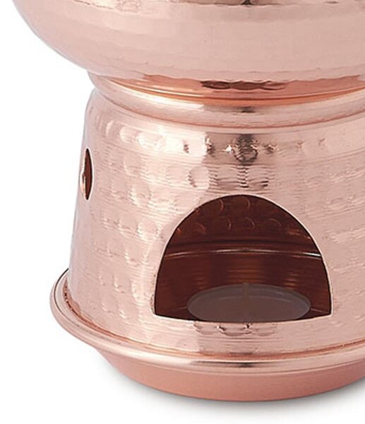 Copper Saucepan �14 x h17 cm - 1.0 lt, Hand-Tinned Smooth Curved Solid Copper - Traditional Line