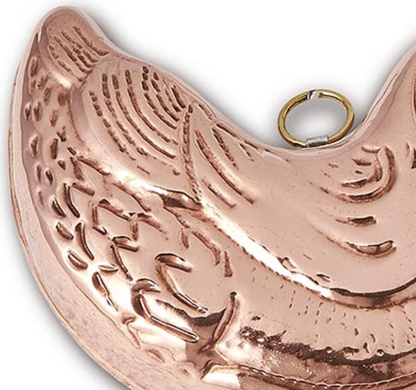 Hammered Copper Cake Mould ANATRA 16x10xh2 cm with Hanging Hook