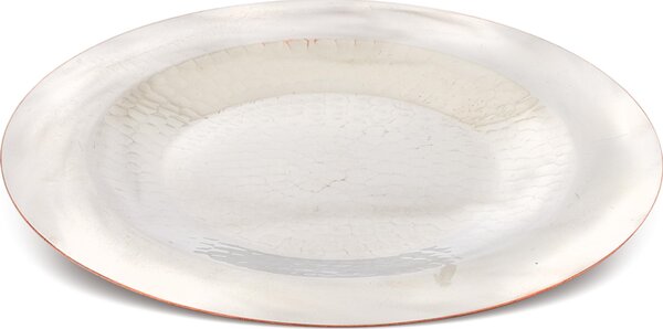 Handmade Polished Copper Plate, Smooth with No Border, Fully Tinned Inside, � 19 cm, Made in Italy - Linea Tavola