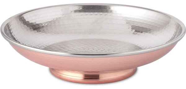 Seafood and Land Fruit Holder Salad Bowl in Polished Copper �28xh7.5 cm Tin-plated Inside Handcrafted in Italy - home line
