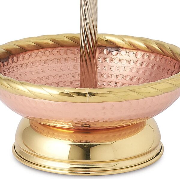 Solid Copper and Brass Single Tier Fruit Stand � 24xh31 cm - Home Line