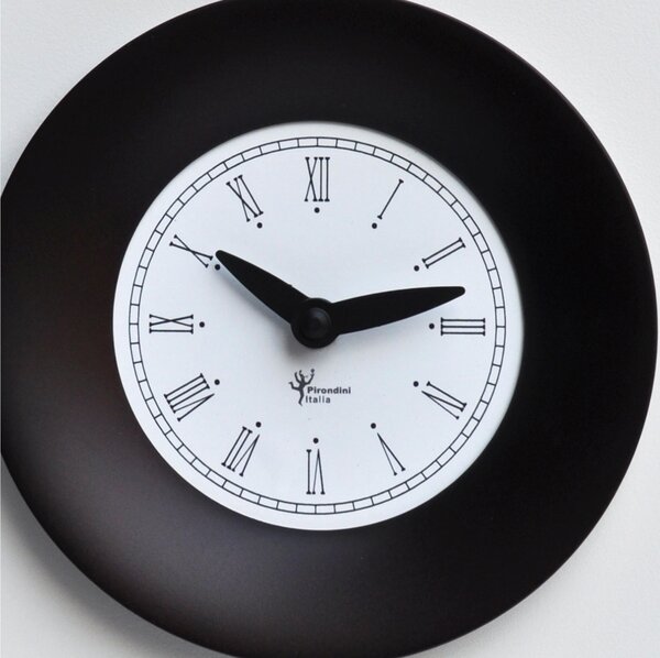 Dark Cuckoo Pendulum Clock 20x12xh40 cm made with lacquered MDF with solid beech turned details in white