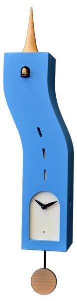 Pendulum Cuckoo Clock Stortolo 15x10xh57 cm Lacquered Case, Solid Turned Beech Cone