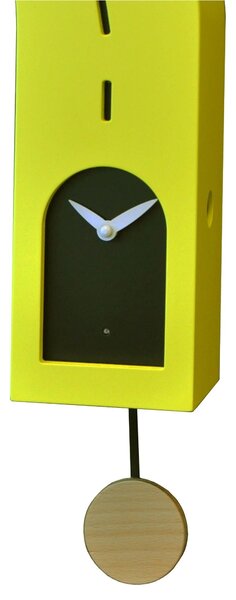 Pendulum Cuckoo Clock Stortolo 15x10xh57 cm Lacquered Case, Solid Beech Turned Cone