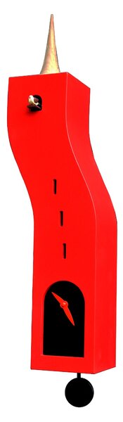 Cuckoo Clock with Pendulum Stortolo 15x10xh57 cm Lacquered Case, Solid Beech Turned Cone