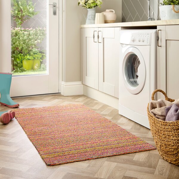 Marvel Cotton Stripe Doormat MultiColoured