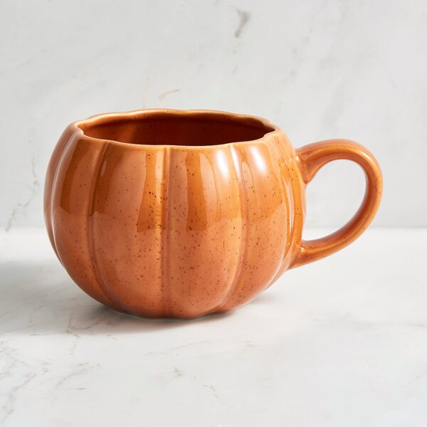 Pumpkin Reactive Glaze Mug Orange